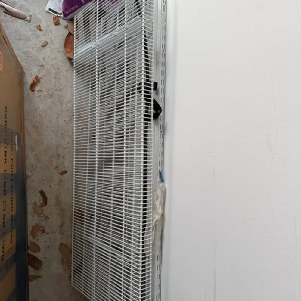 White Wire Shelving System with 47.5" Uprights